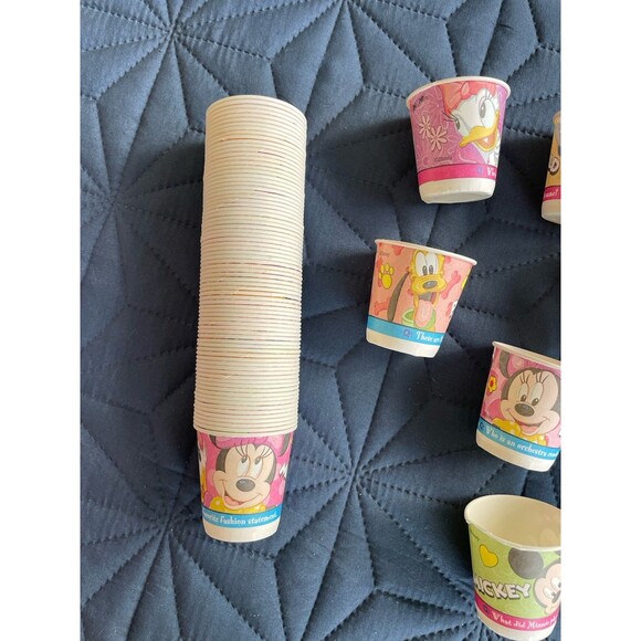 86 Pack Disney Mickey Mouse Dixie Cups Birthday Party VTG‎ Vintage Made In USA - Picture 4 of 5